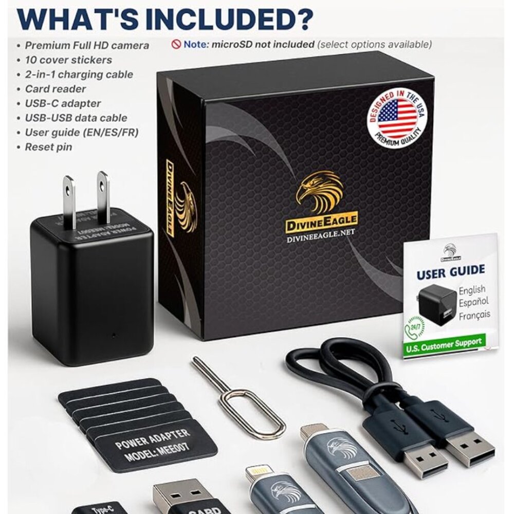 Mini Full HD Spy Camera Kit — Black
